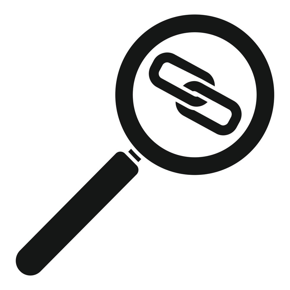 Affiliate marketing magnifier icon, simple style vector