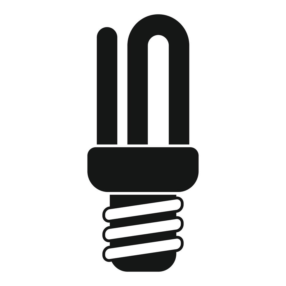 Eco bulb icon, simple style vector