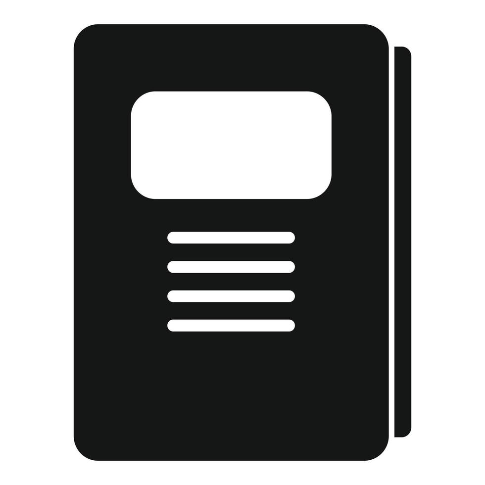 Notebook icon, simple style vector