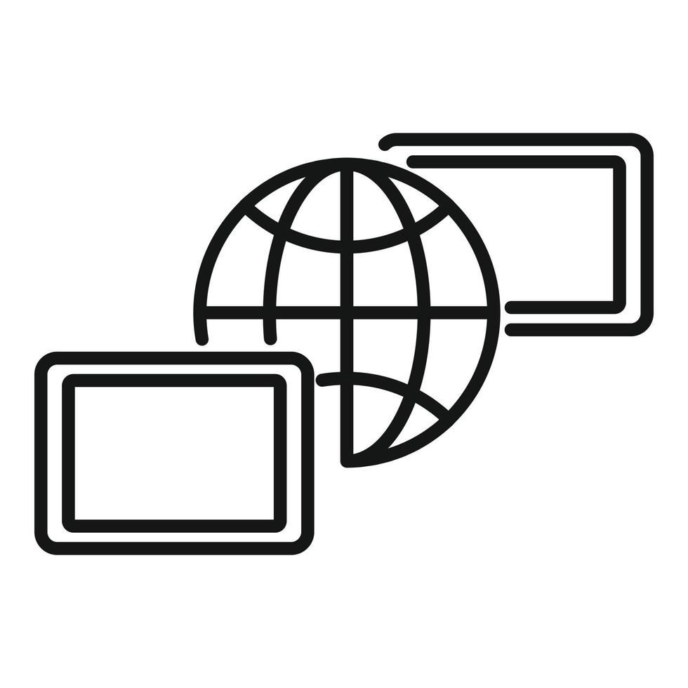 Network remote access icon, outline style vector