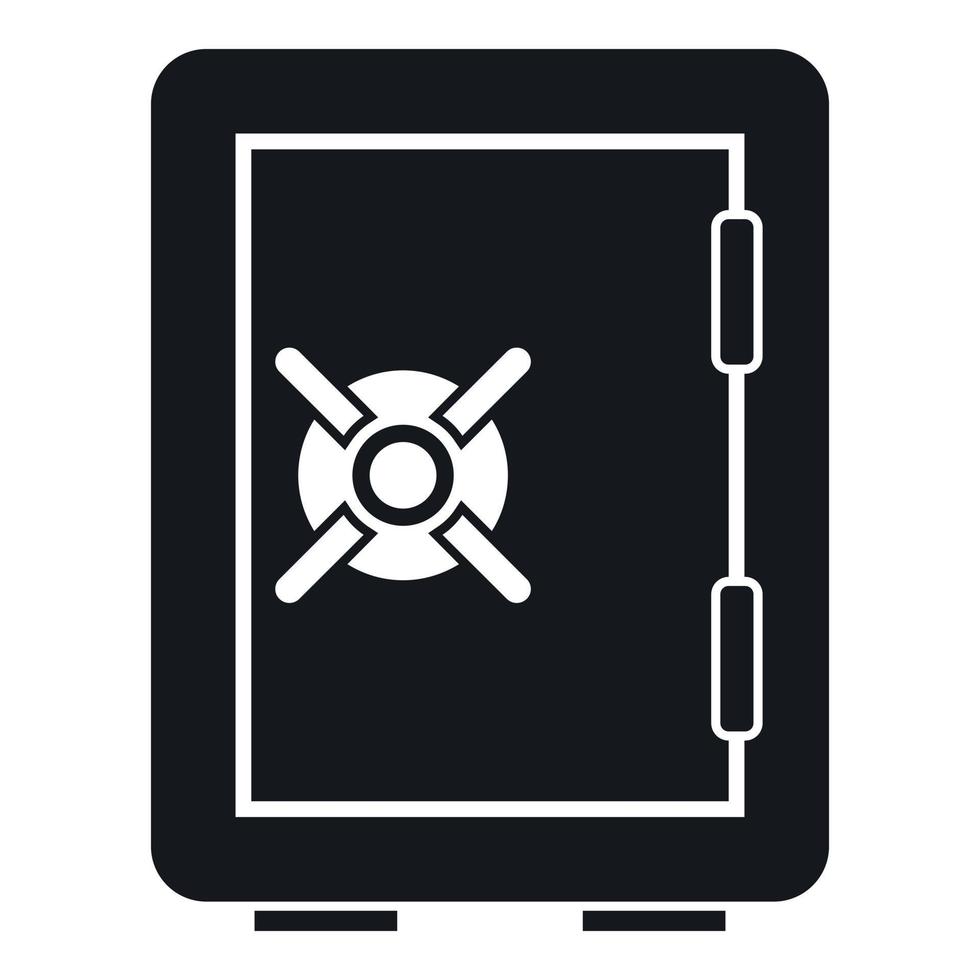 Safety deposit box icon, simple style vector