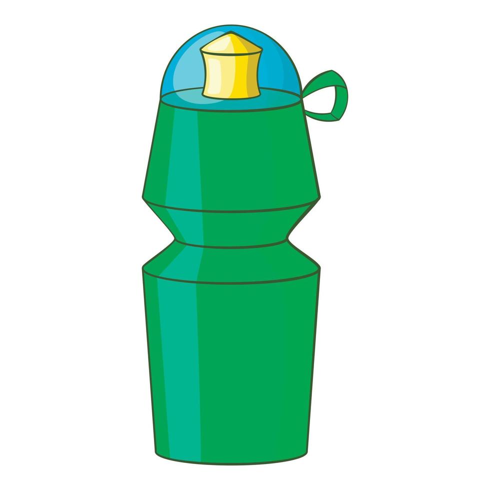 Sports water bottle icon, cartoon style vector
