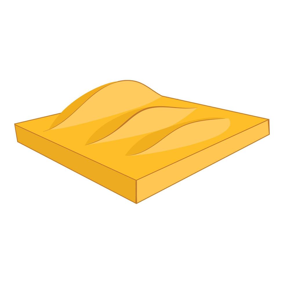 Desert sand dunes icon, cartoon style vector