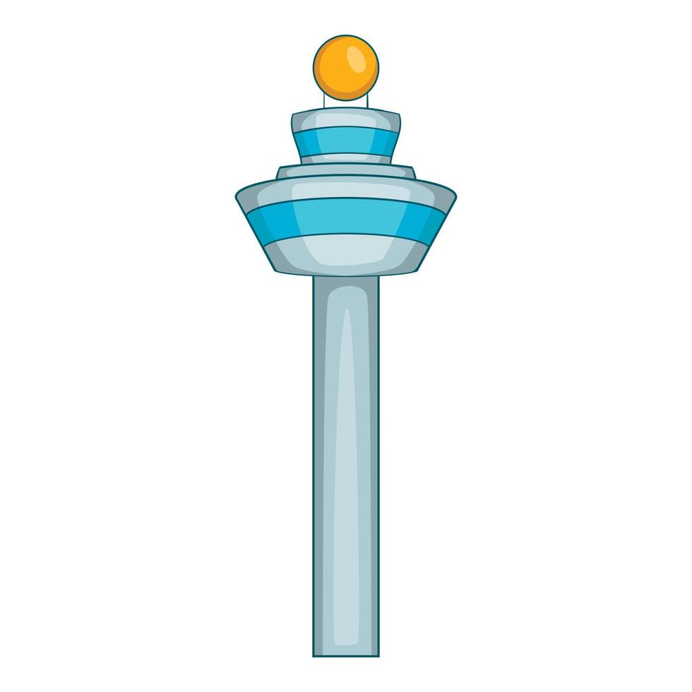 Dispatch tower icon, cartoon style vector