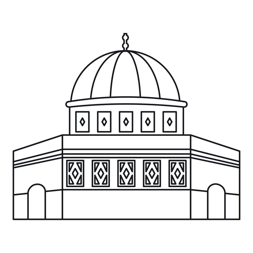 Dome of the Rock on the Temple Mount icon vector