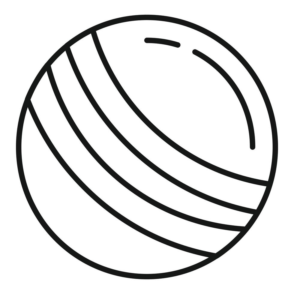 Rubber ball icon, outline style vector