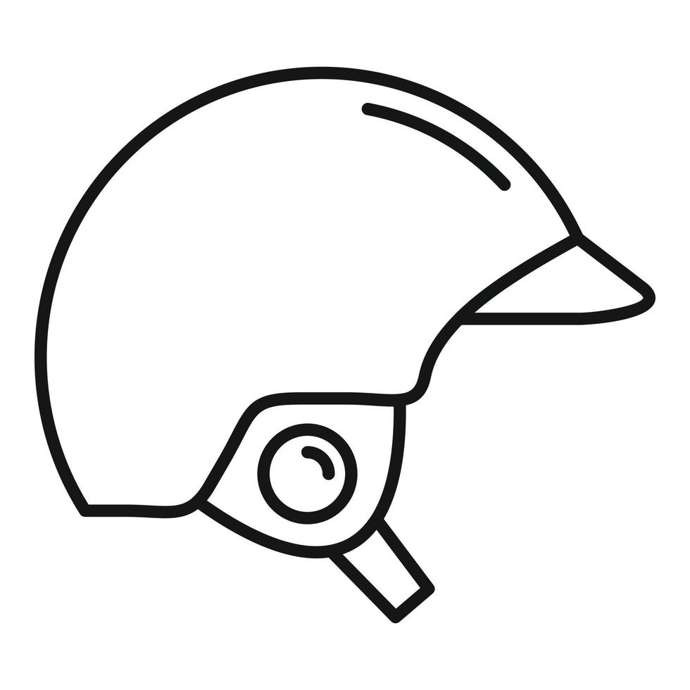 Hurling helmet icon, outline style vector