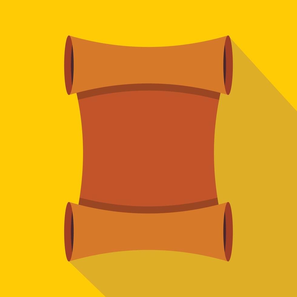 Scroll icon, flat style vector