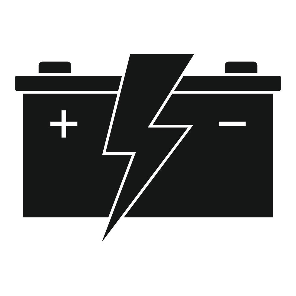 Modern car battery icon, simple style vector