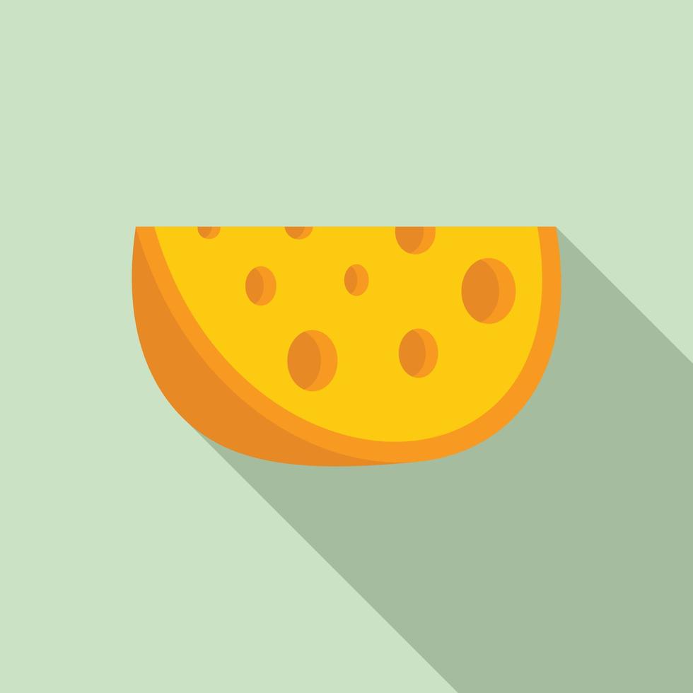 Cheese french icon, flat style vector