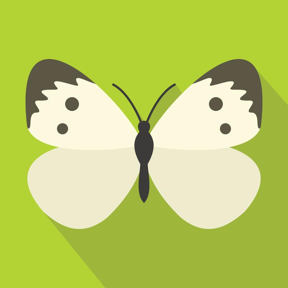 Butterfly with pattern on wings icon, flat style vector