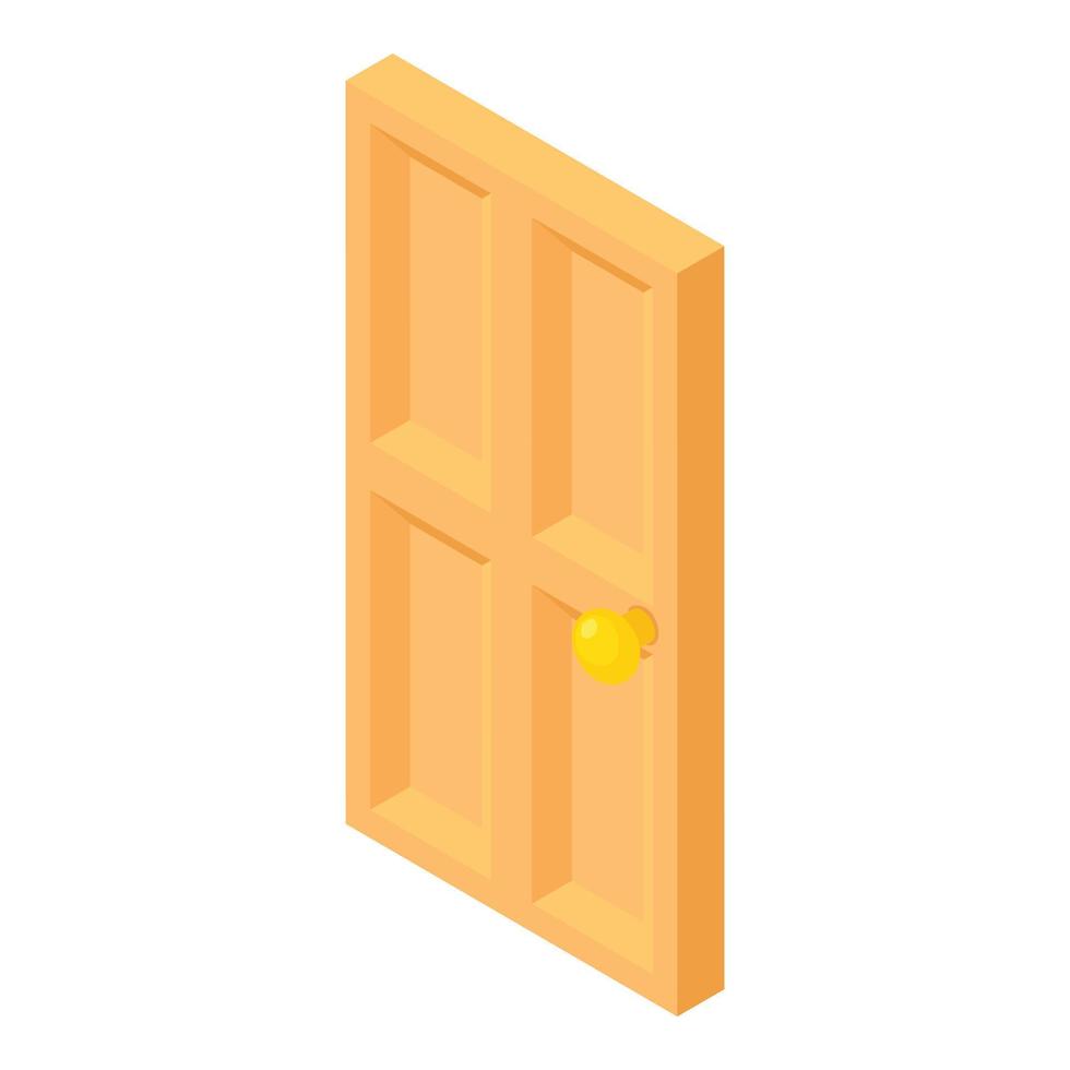 Front door icon, cartoon style vector