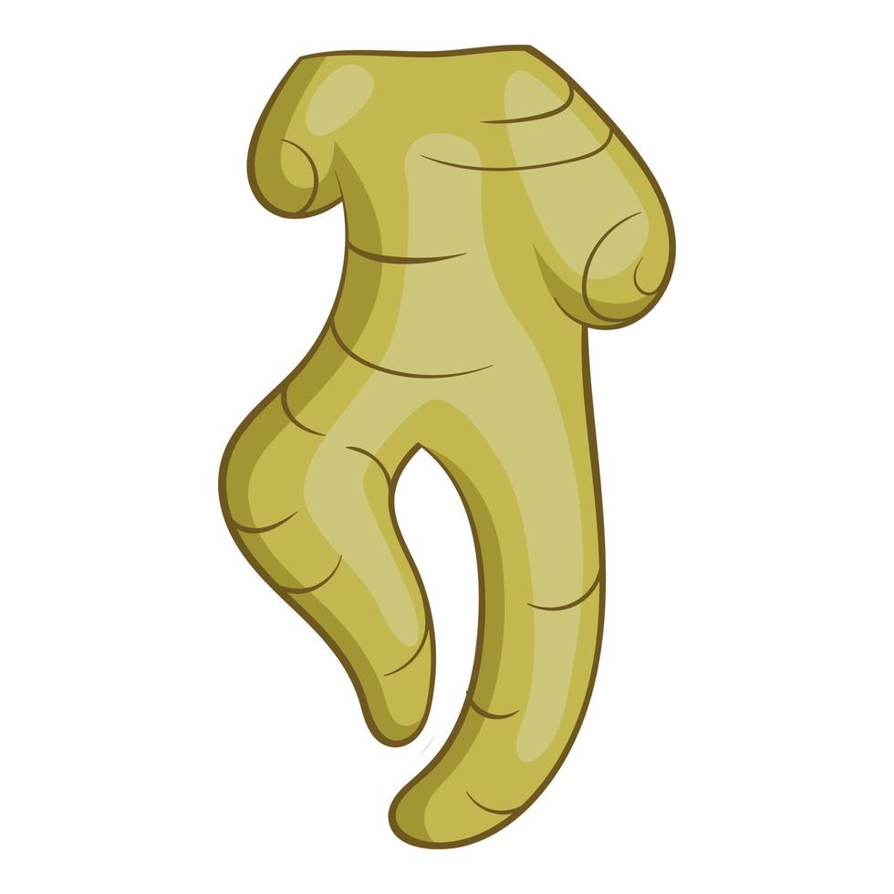 Ginseng root icon, cartoon style vector