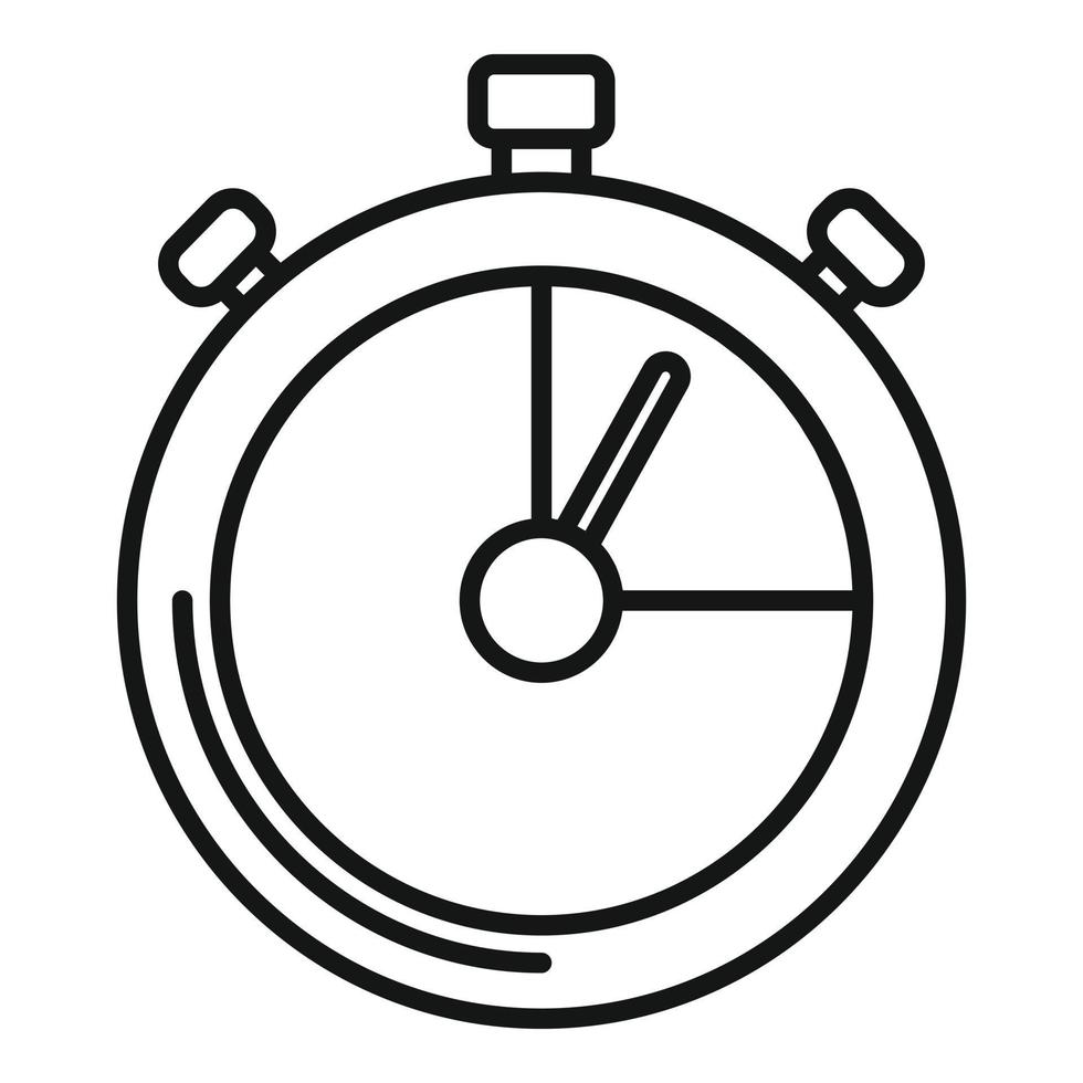 Personal trainer stopwatch icon, outline style vector