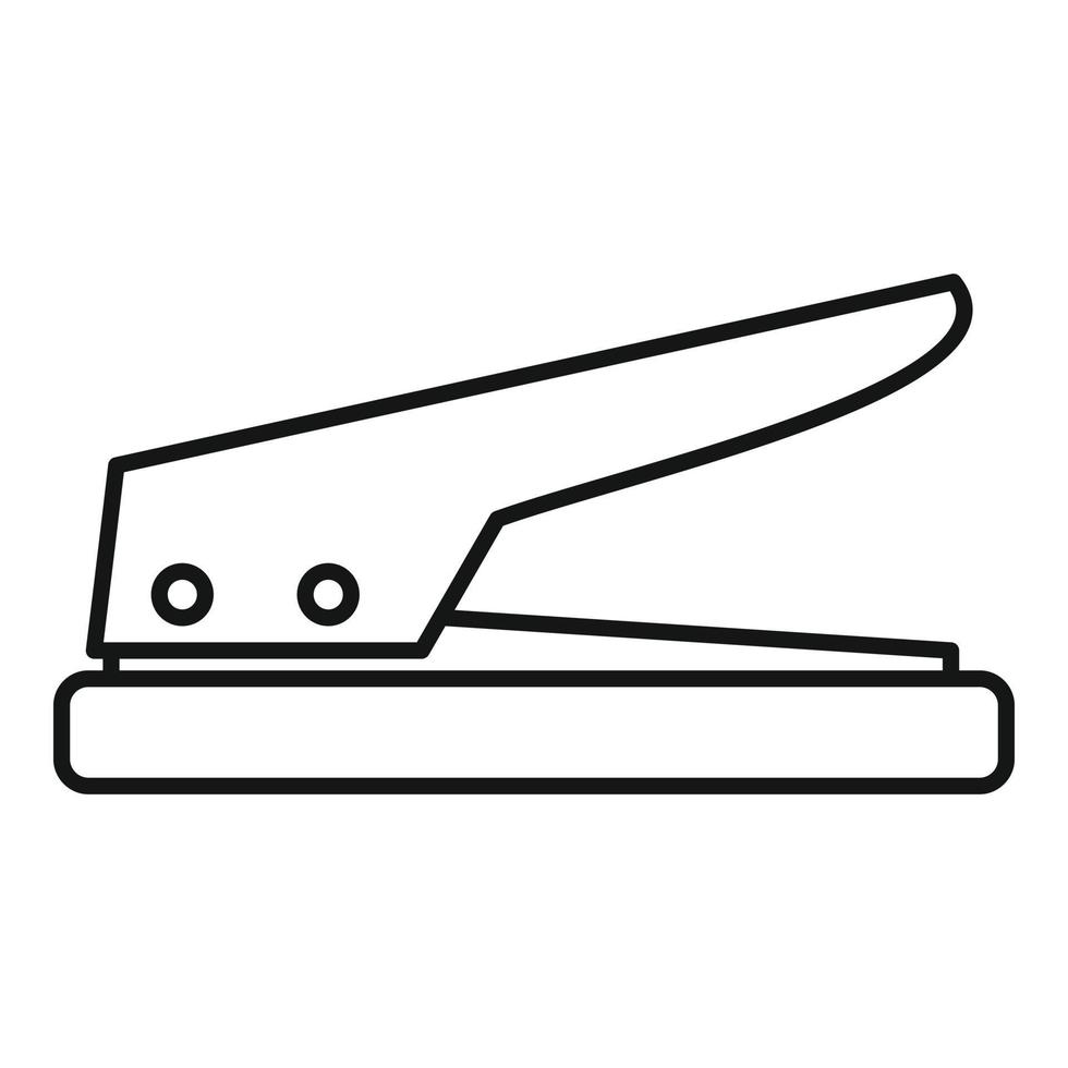 Hole punch icon, outline style vector