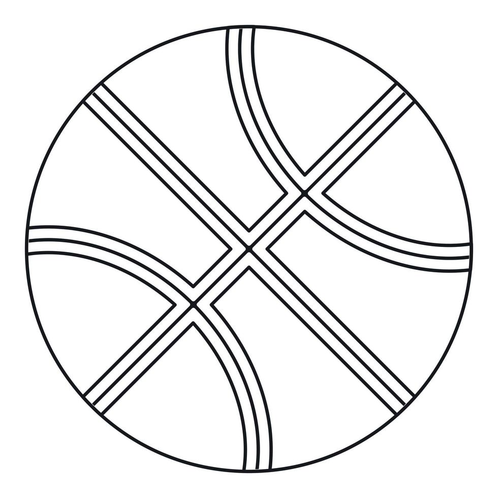 Ball icon, outline style vector