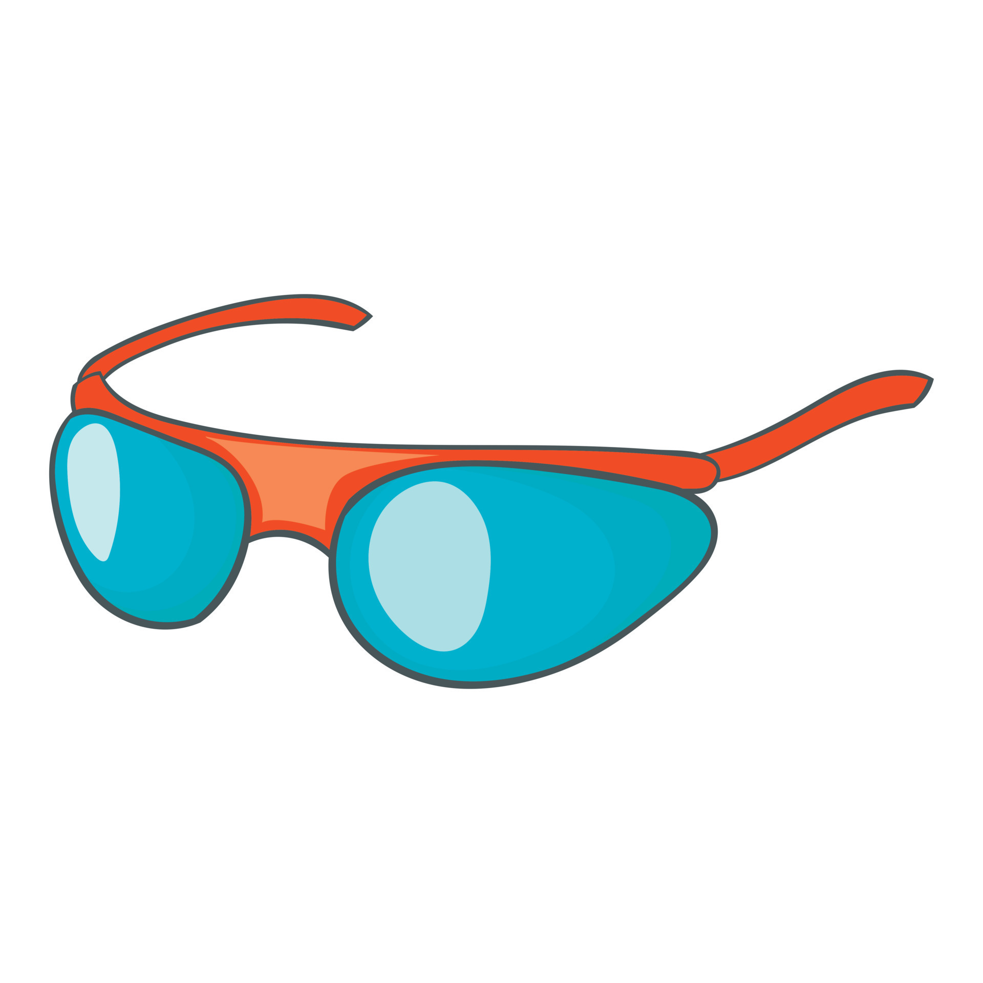 Bicycle sport glasses icon, cartoon style 14694831 Vector Art at