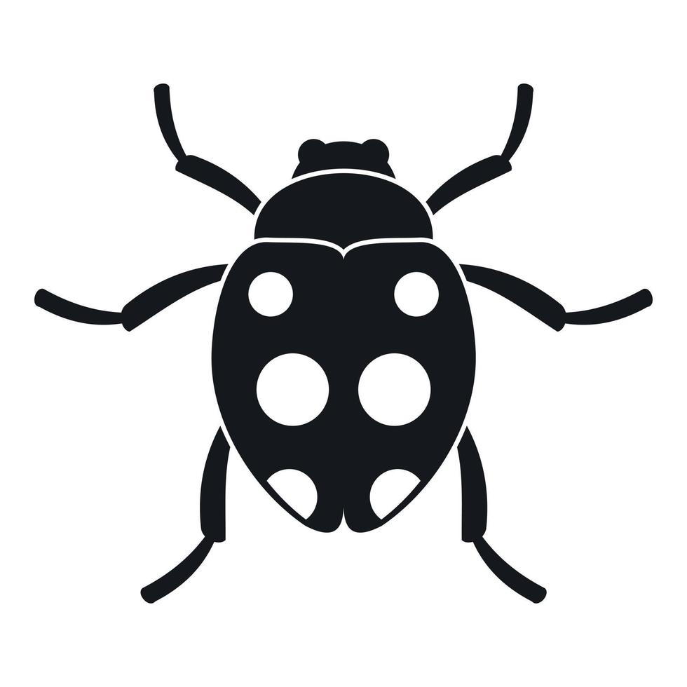 Ladybug icon, simple style vector