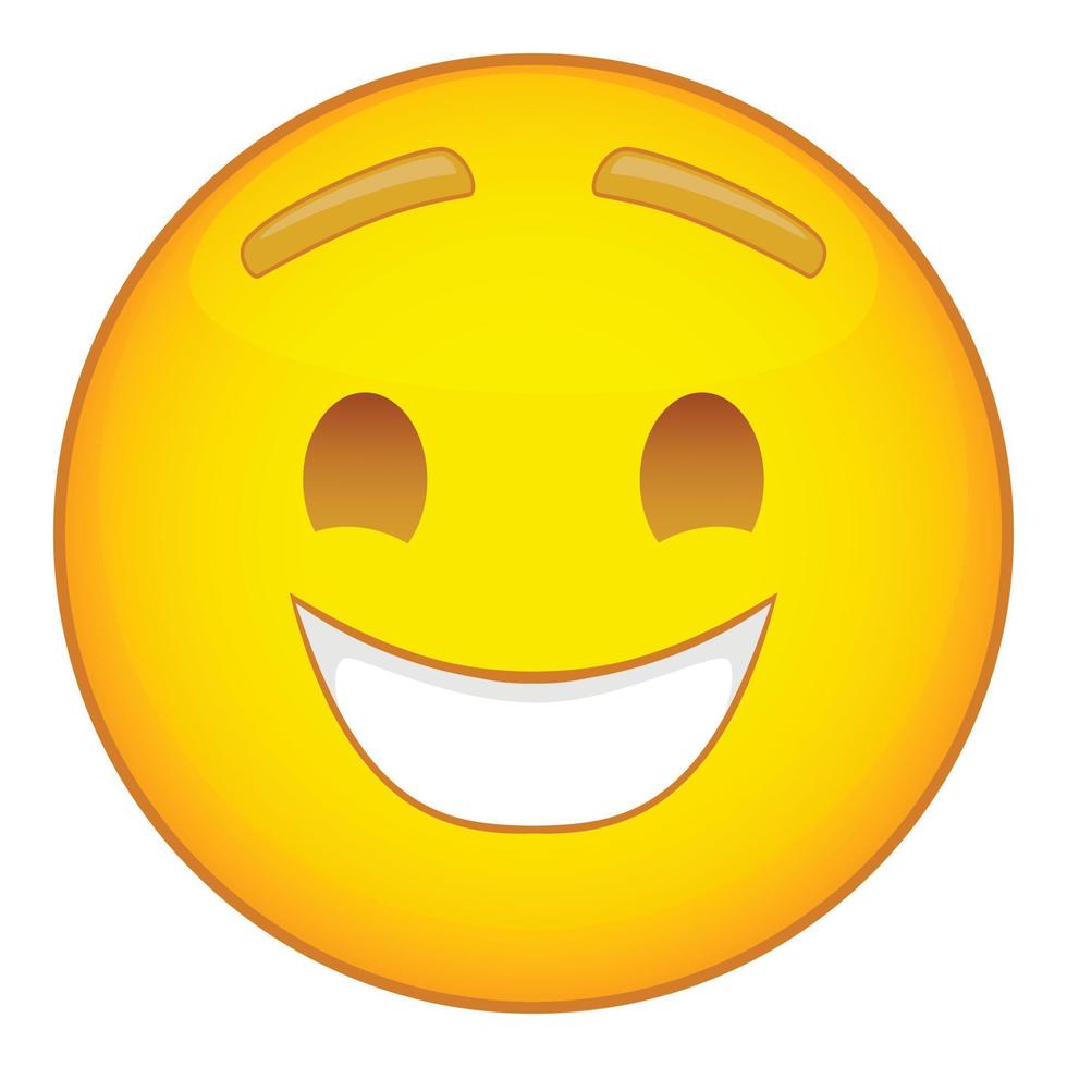 Laughing emoticon icon, cartoon style vector