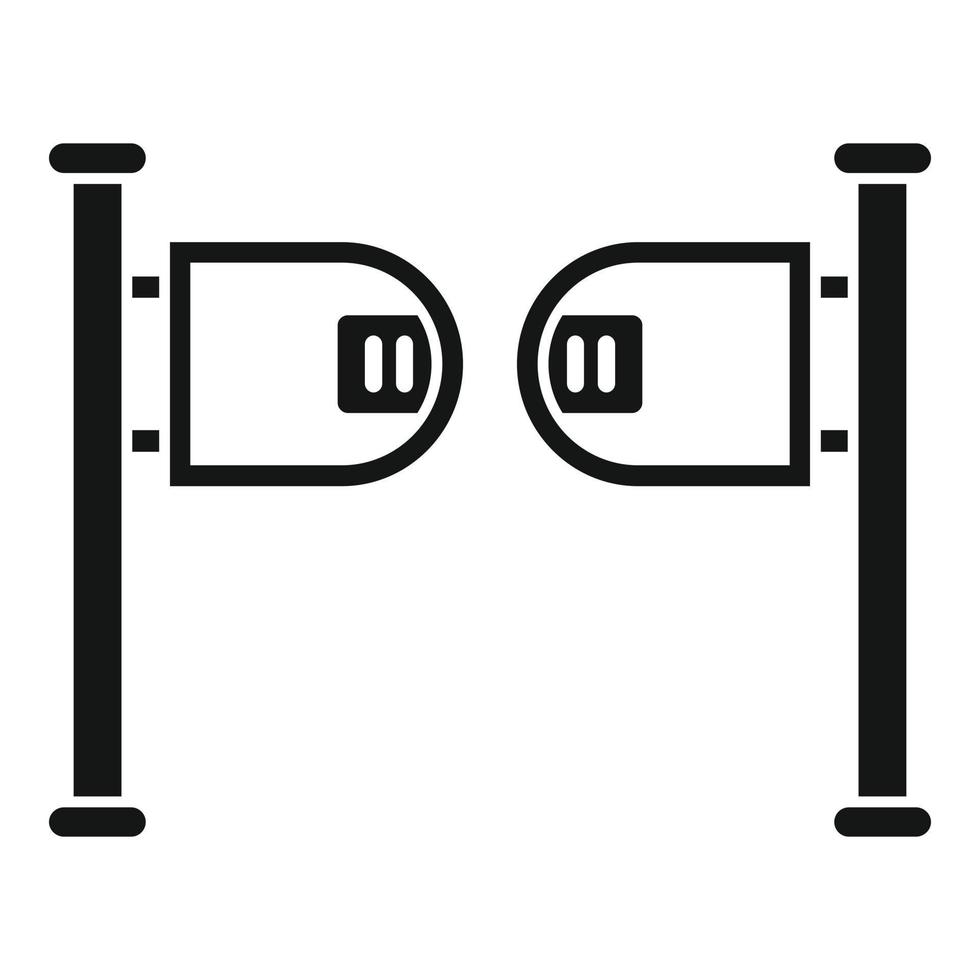 Walking turnstile icon, simple style vector