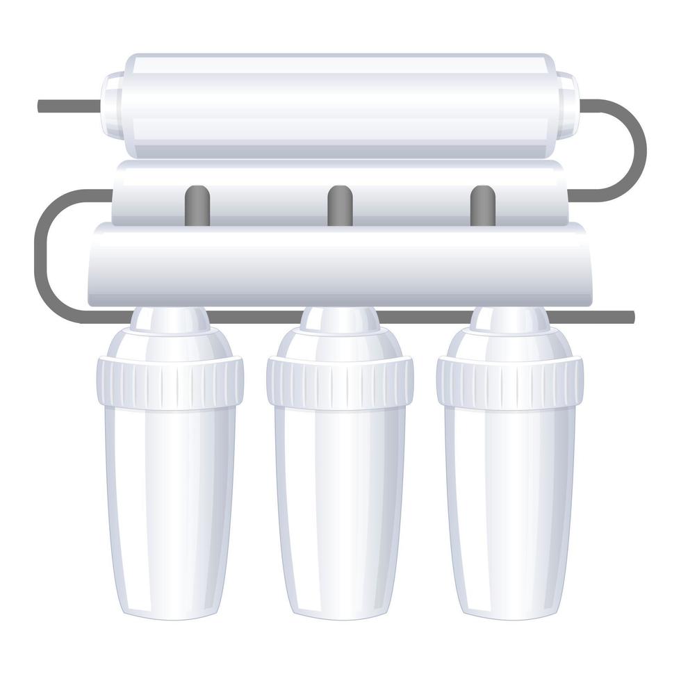 Home water filter icon, cartoon style vector