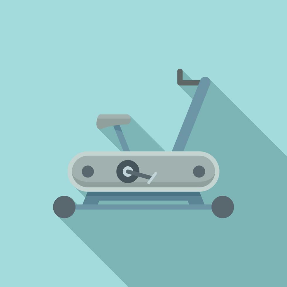 icono de bicicleta de ejercicio de entrenamiento, estilo plano vector