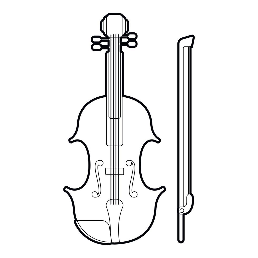 Contrabass icon, outline style vector