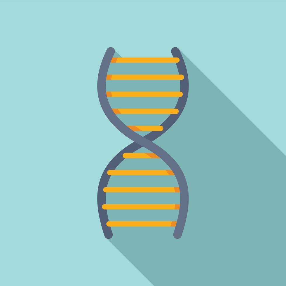 Nanotechnology dna icon, flat style vector