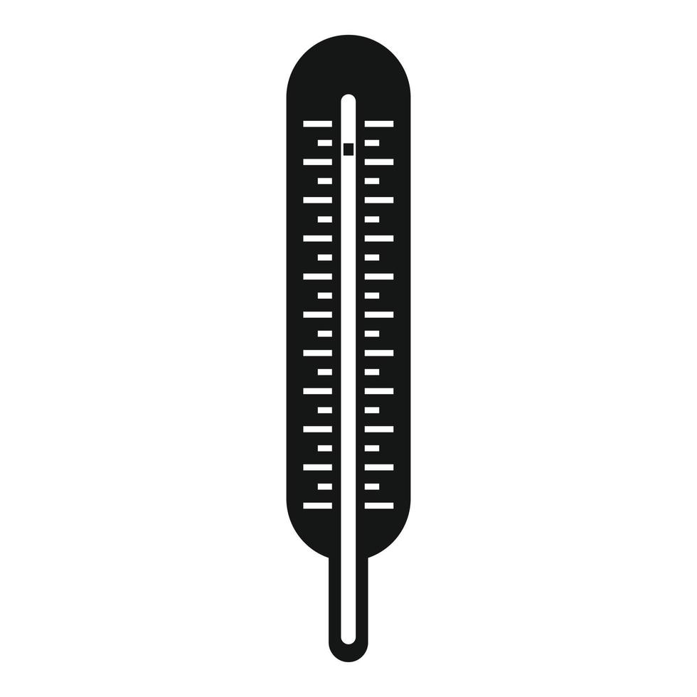 icono de temperatura alta del cuerpo, estilo simple vector