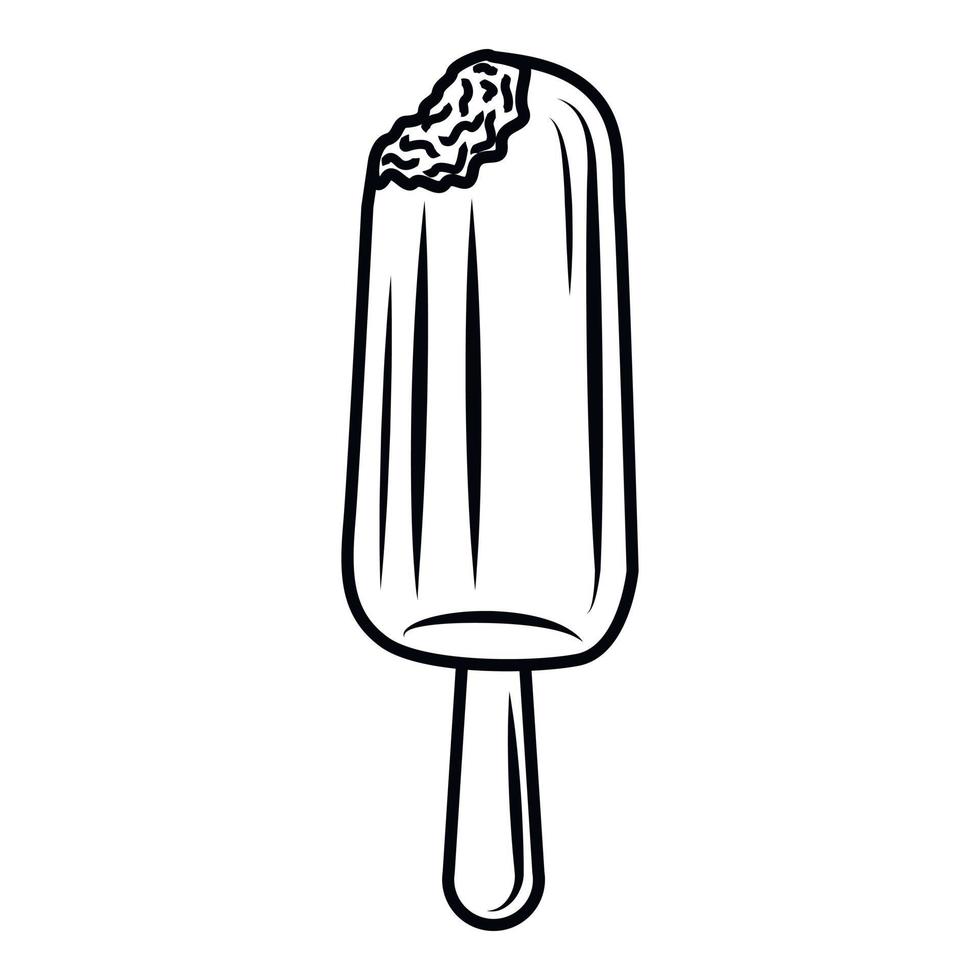 Sundae icon, outline style vector