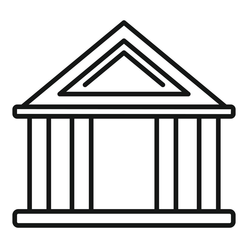 Judge court icon, outline style vector