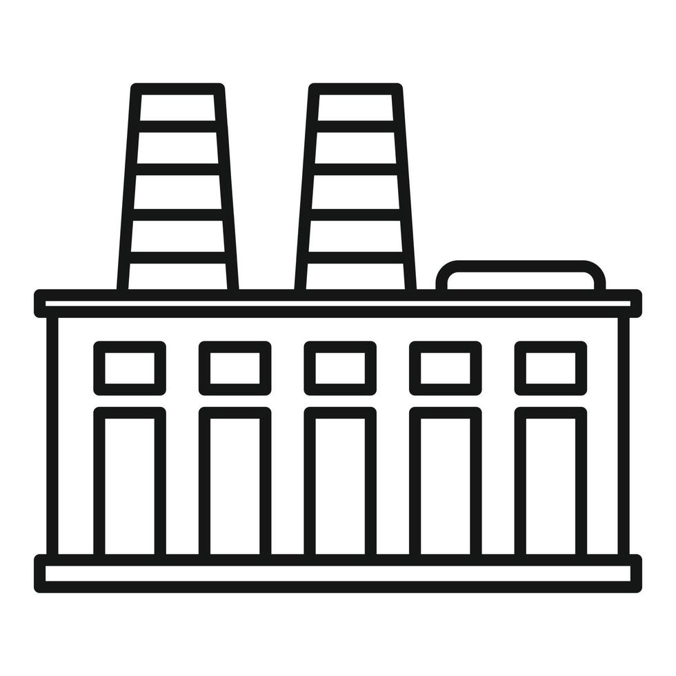 Metallurgy factory icon, outline style vector