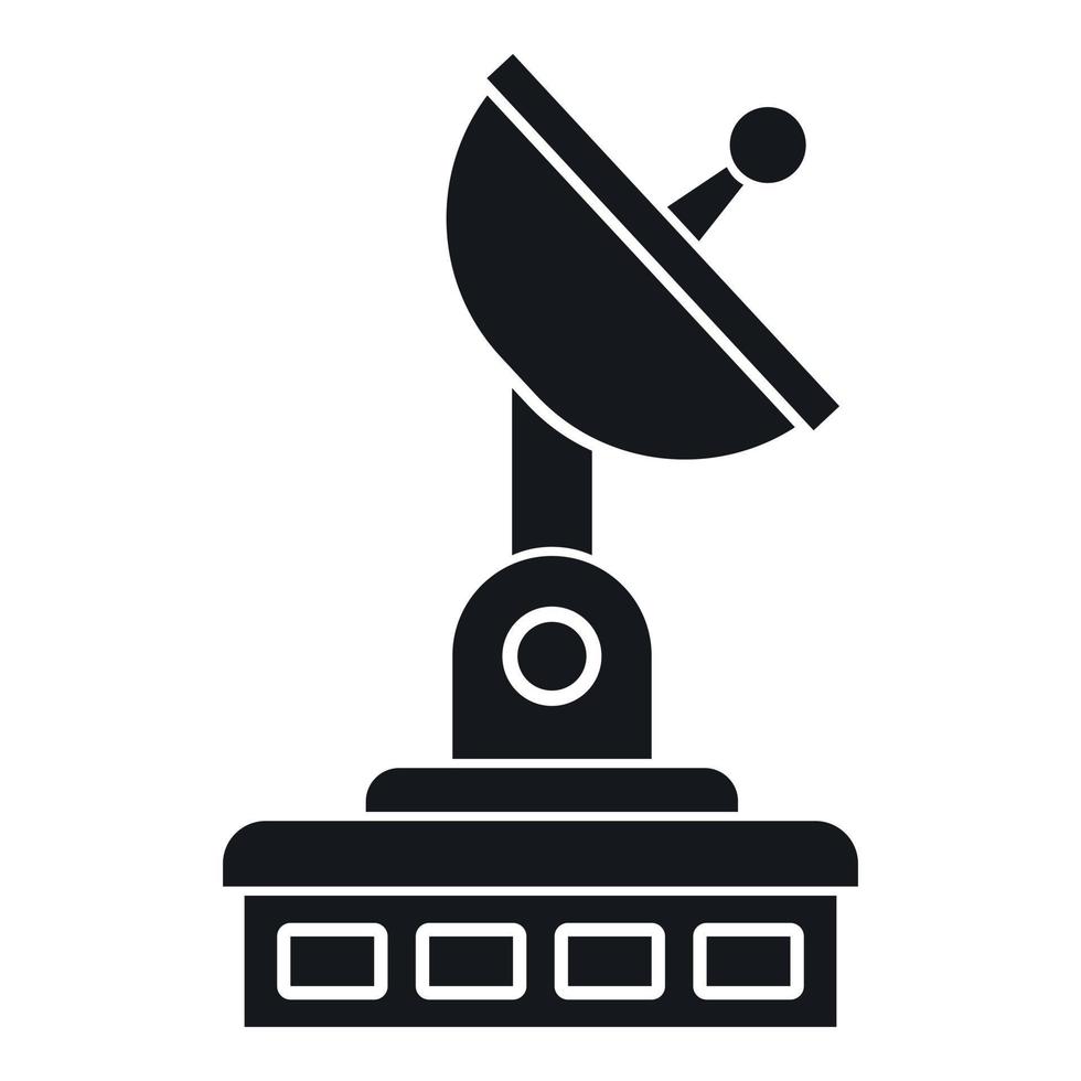 Satellite dish icon, simple style vector