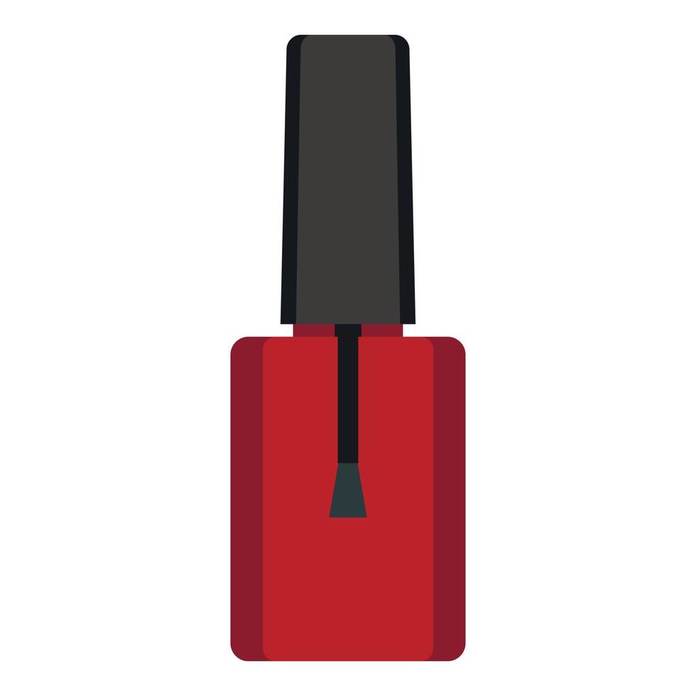 icono de esmalte de uñas, estilo plano vector