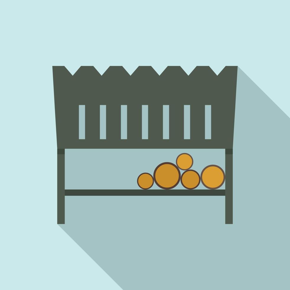 Pan brazier icon, flat style vector