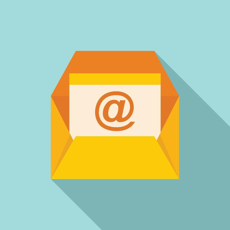 Marketing info mail icon, flat style vector