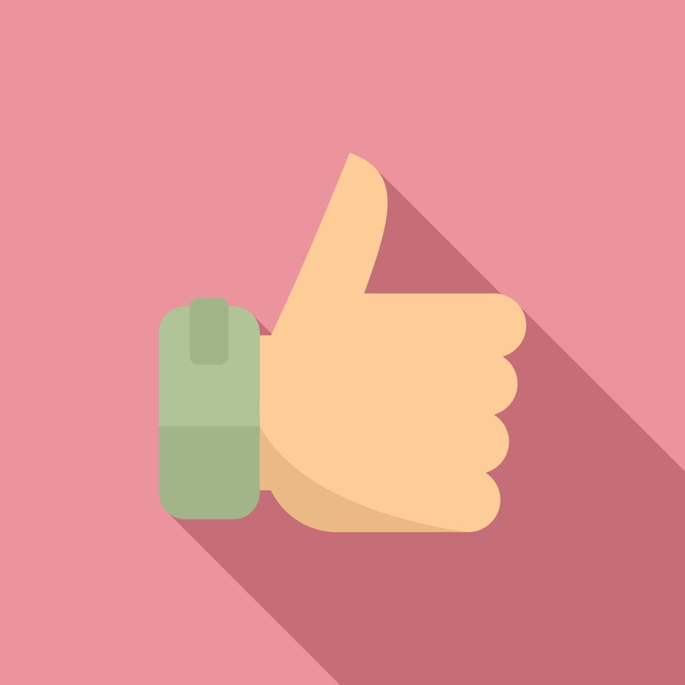 Bonus thumb up icon, flat style vector