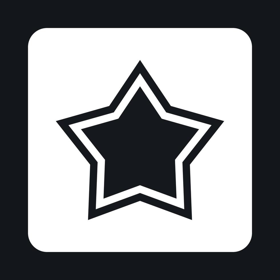 Star icon, simple style vector