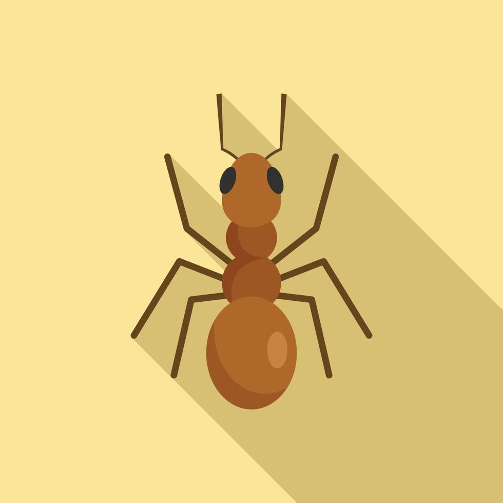 lindo icono de hormiga, estilo plano vector