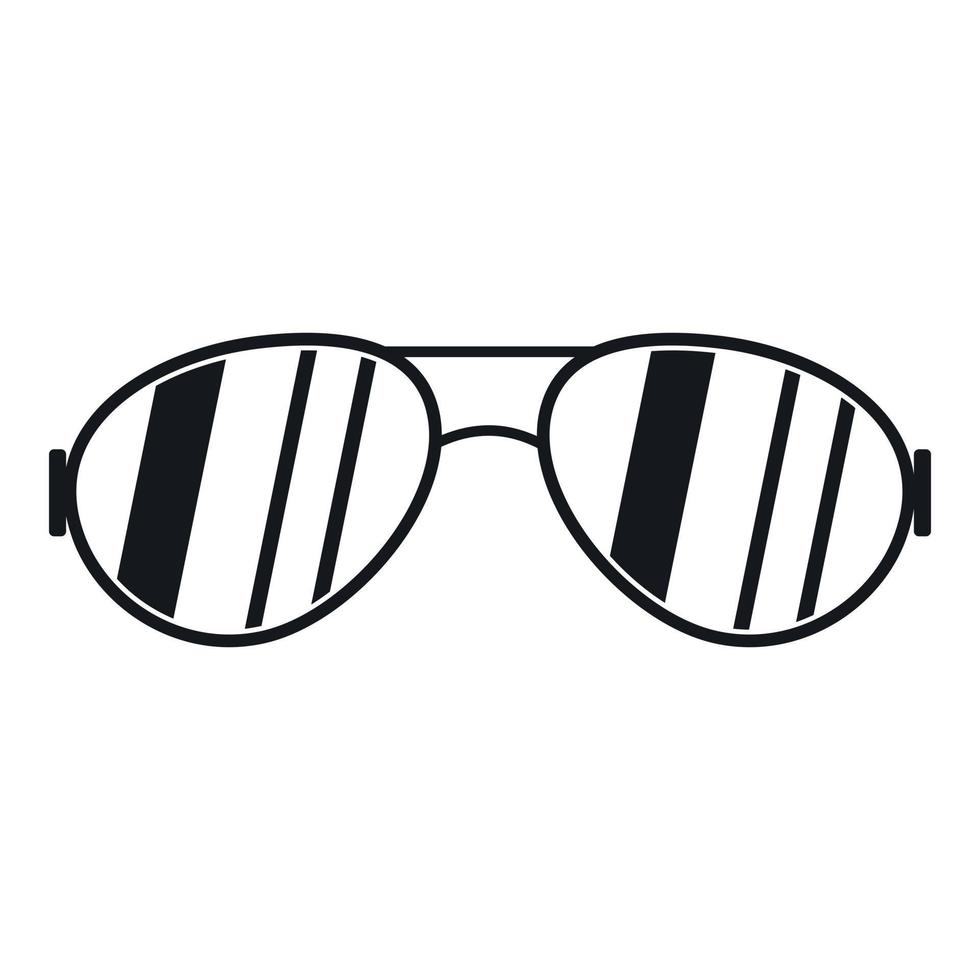 icono de gafas, estilo simple vector