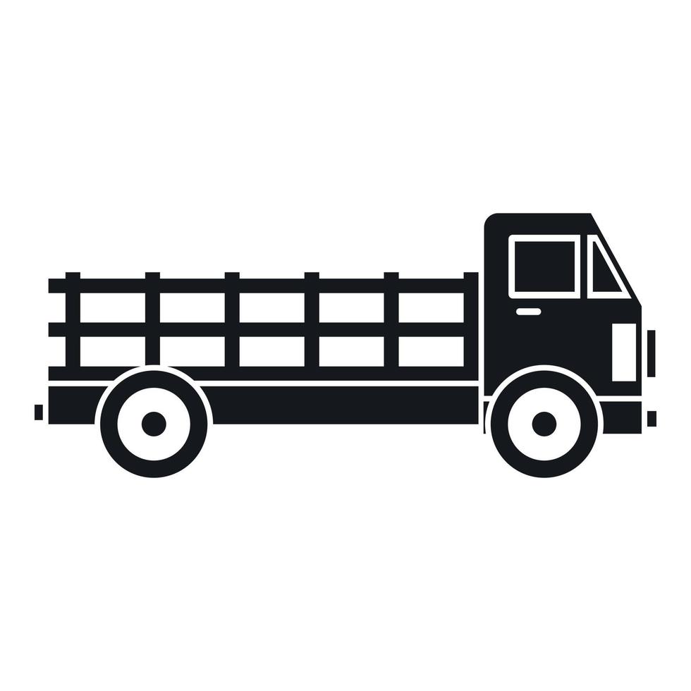 Truck icon, simple style vector