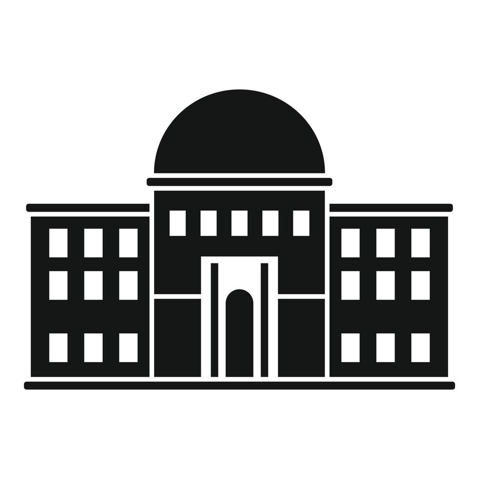 icono del parlamento del palacio, estilo simple vector