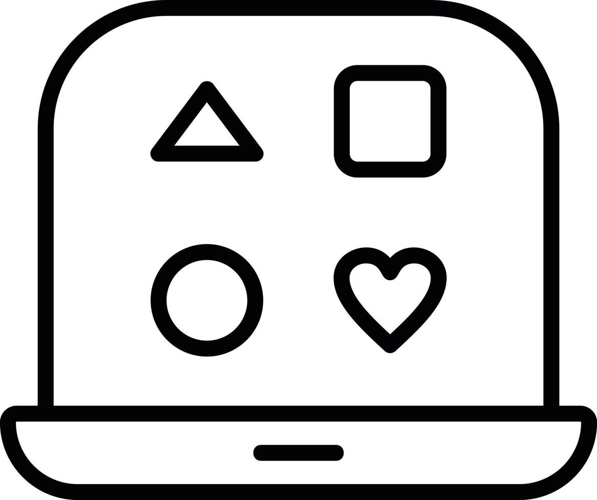 Laptop Line Icon vector