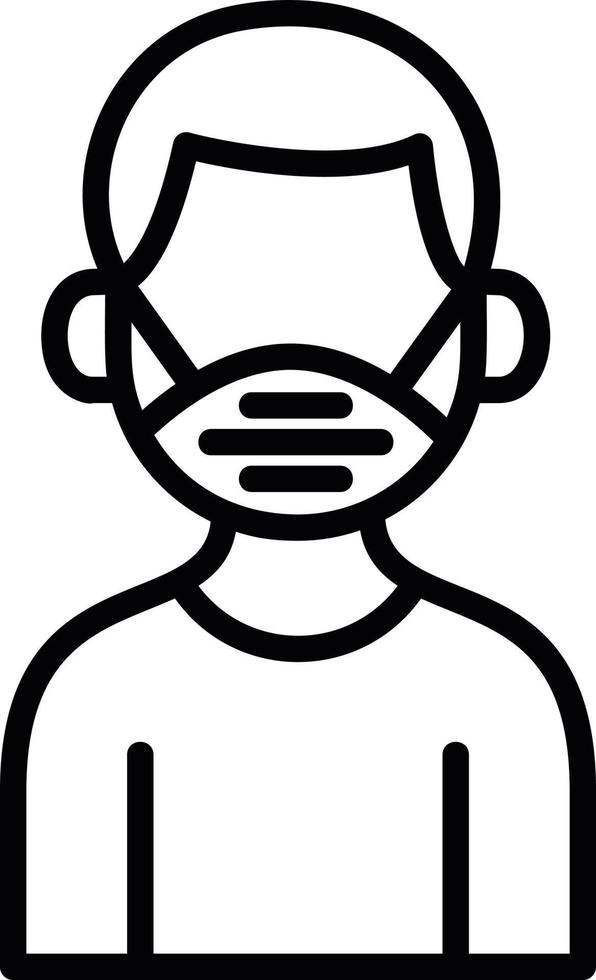 Man Wearing Mask Vector Icon