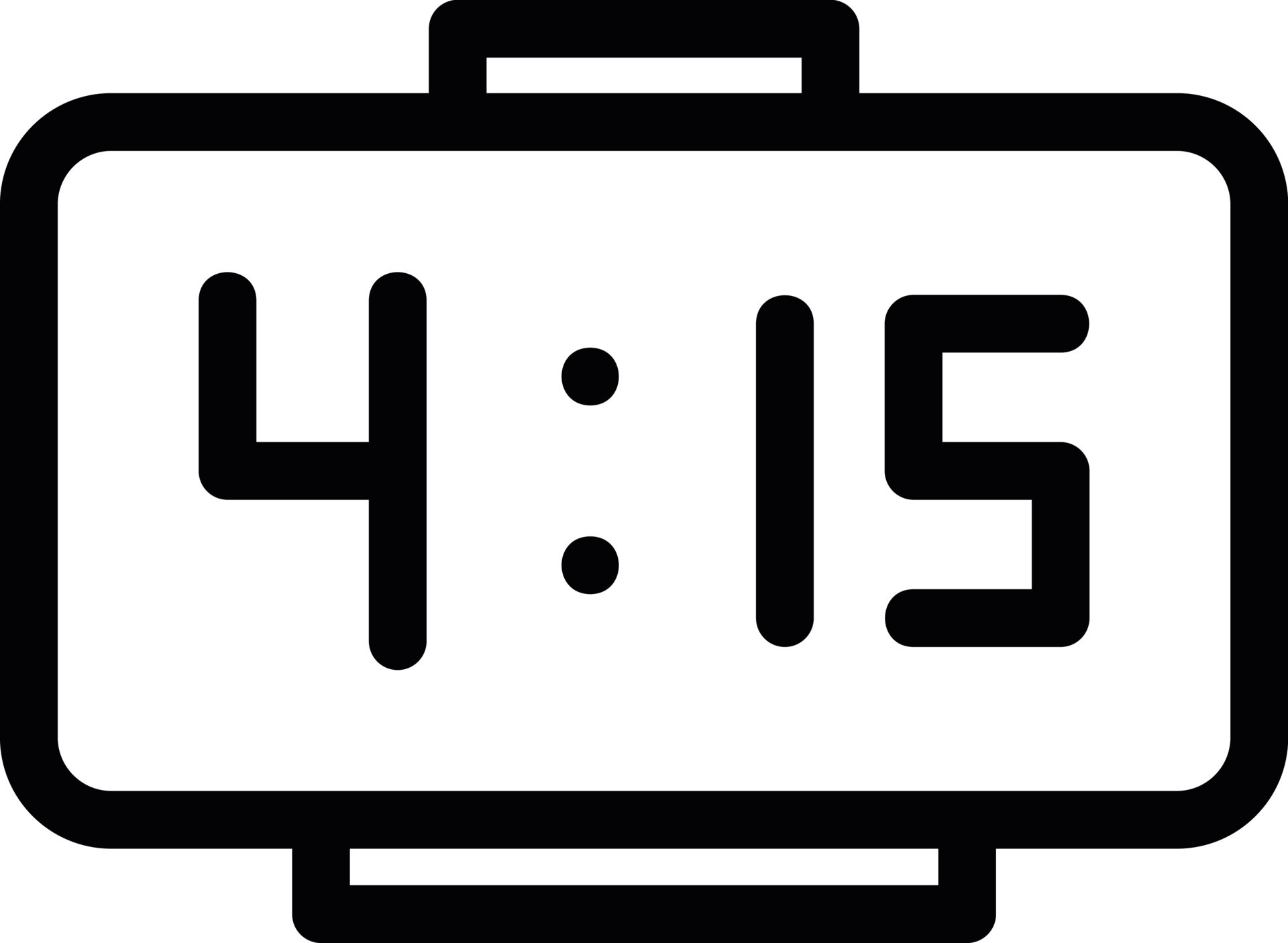 Digital clock vector icon 14695291 vector art at vecteezy