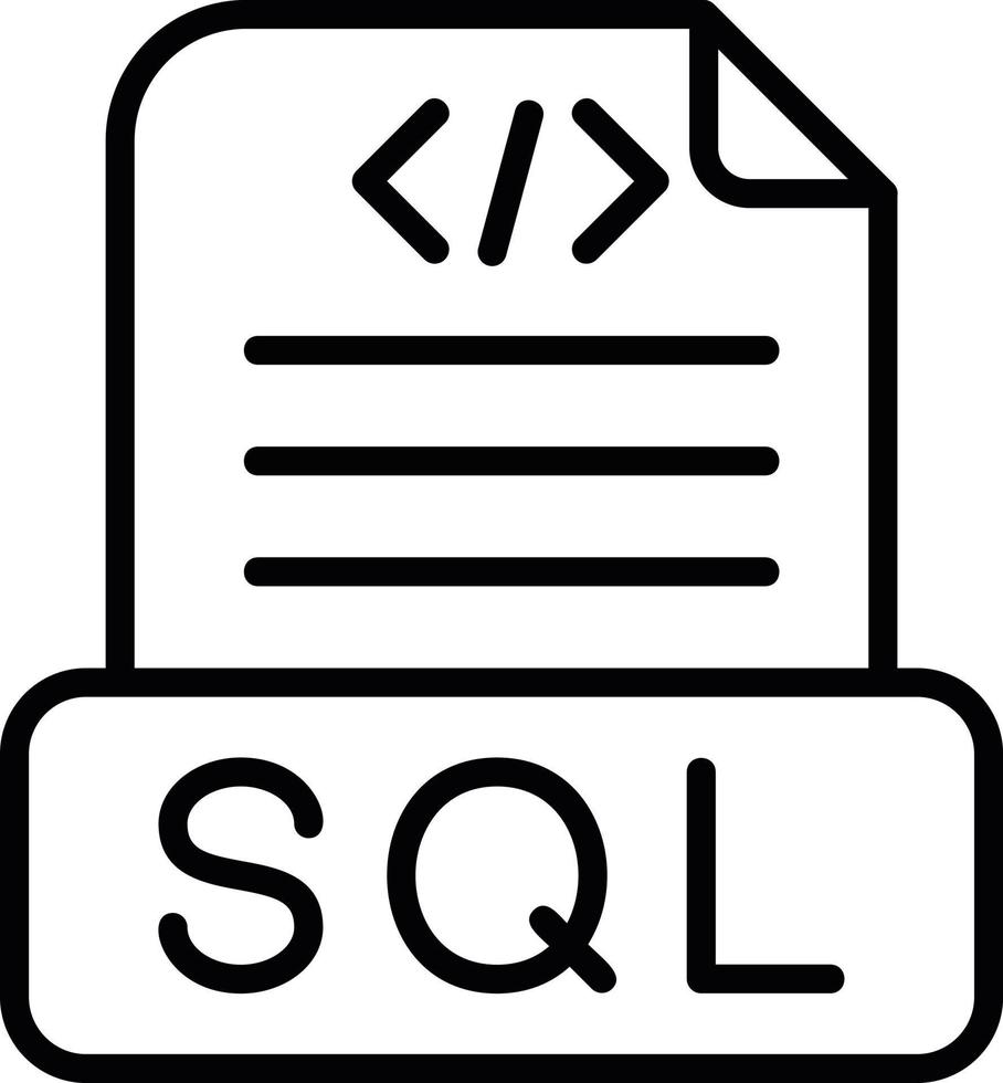 Sql File Vector Icon