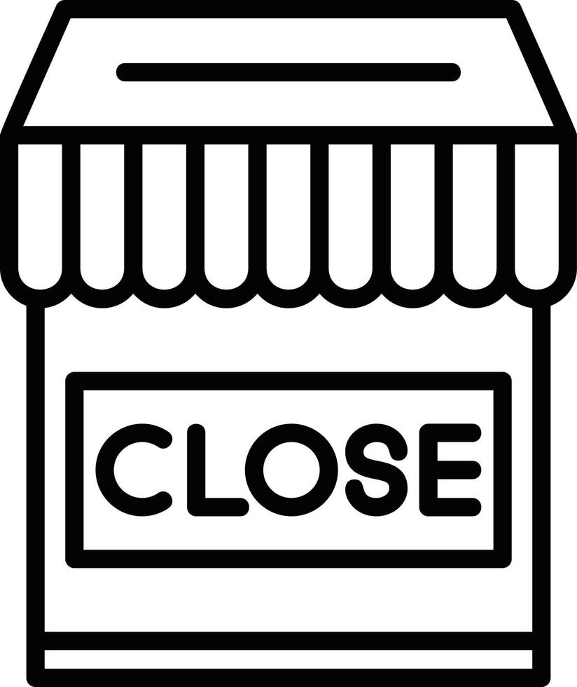 Shop Close Vector Icon