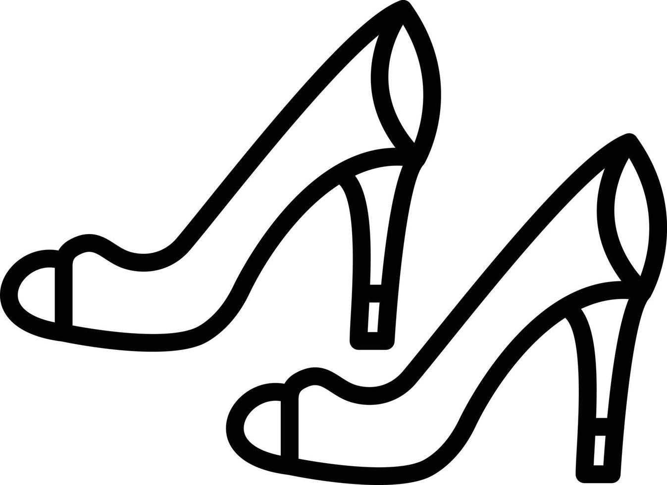 icono de vector de tacones altos