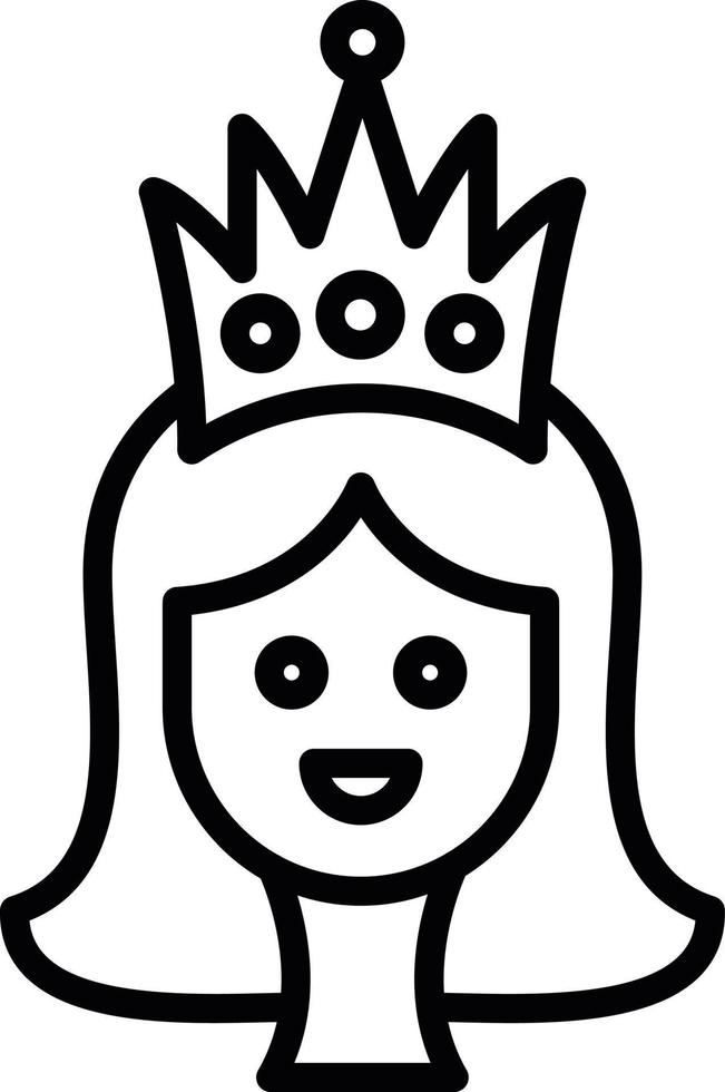 icono de vector de princesa