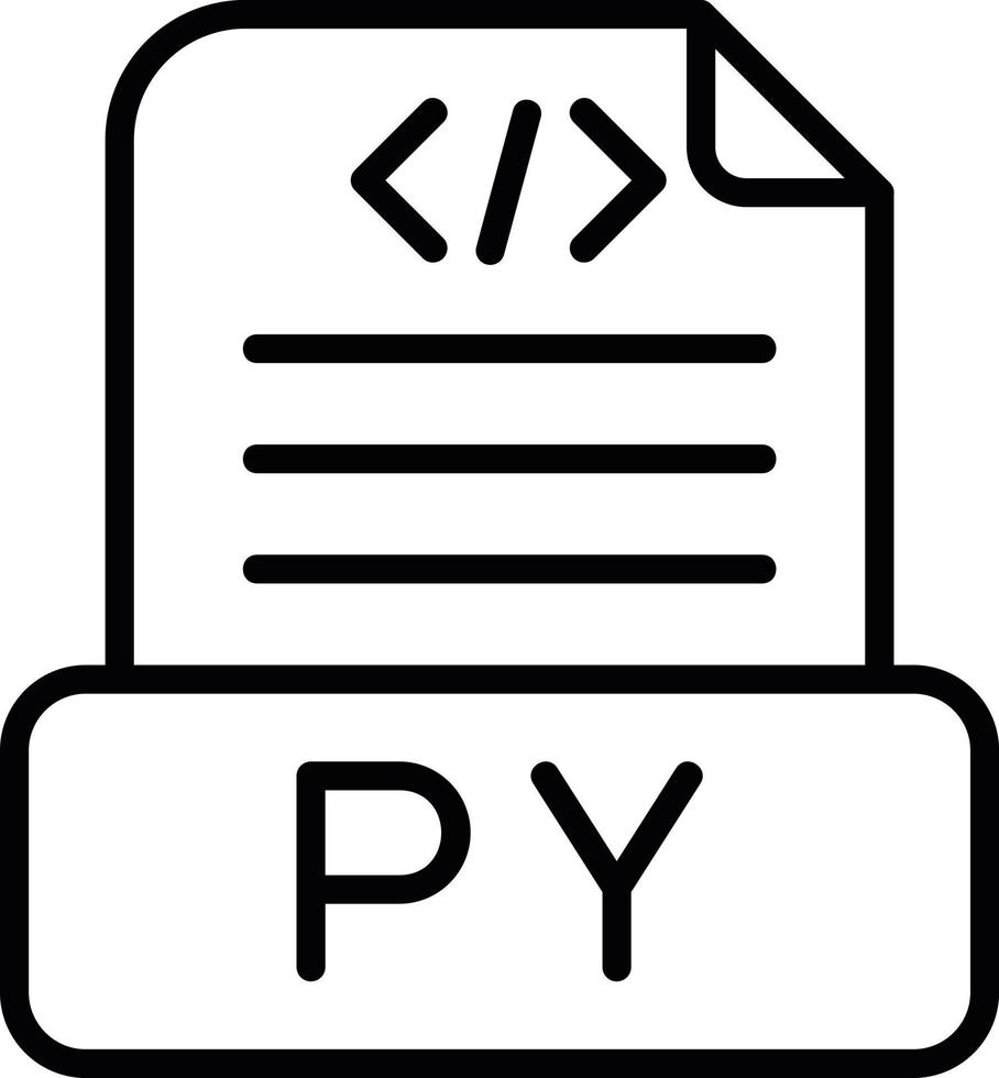 icono de vector de archivo de Python